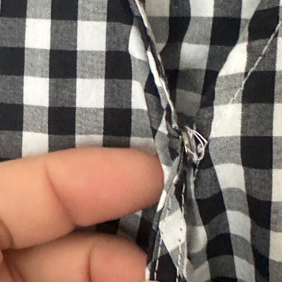 Madewell Short-Sleeve Wrap Top in Gingham Check Size S Small - Picture 4 of 8